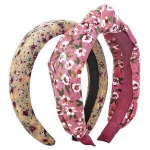 Shady Expression Accessories Thin Headbands Set – Elegant Floral Designs for Eve